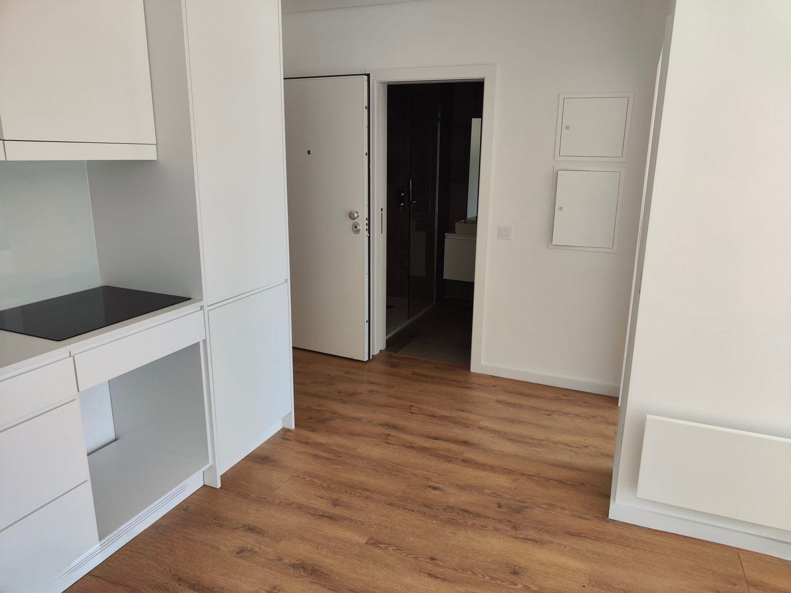 Hall de entrada e cozinha